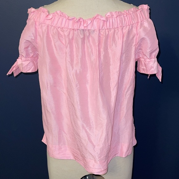 Pink silk J. Crew Top Size 4 - Picture 3 of 4